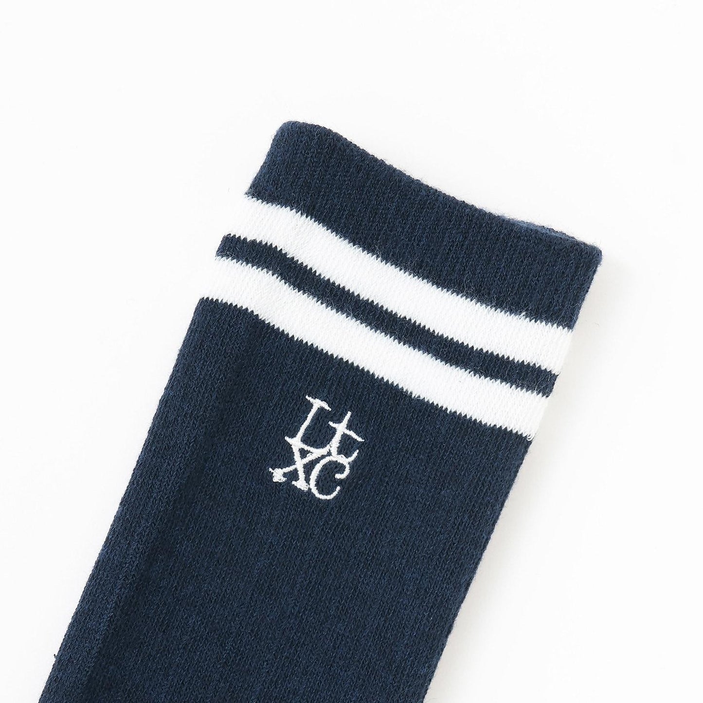 條紋羅紋高筒襪