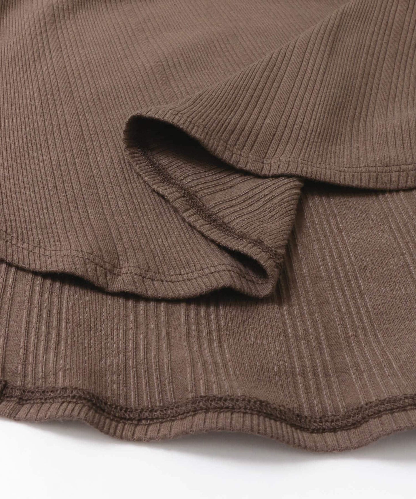 2WAY RIB LONG T-SHIRTS 兩穿羅紋長款T恤