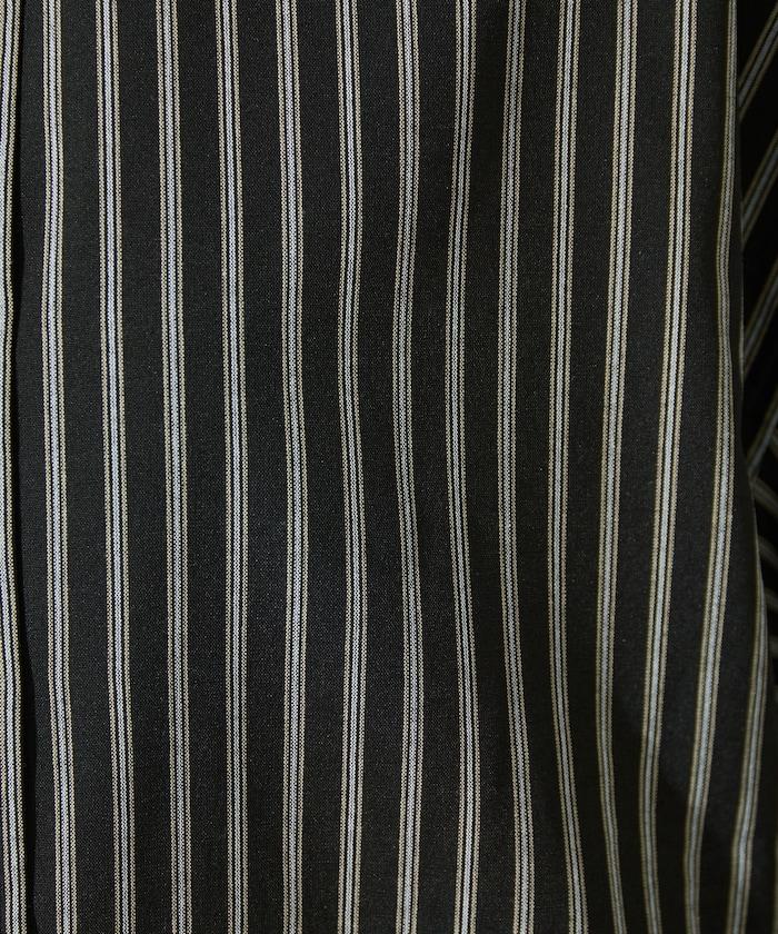 ストライプバックレースアップシャツ【限定展開】