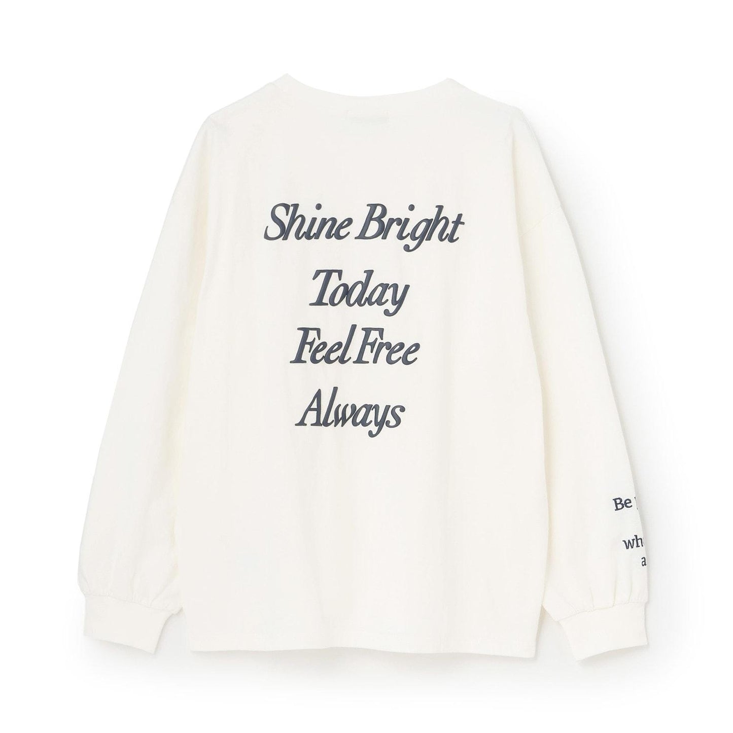 【綿100%】バックロゴカラー長袖T