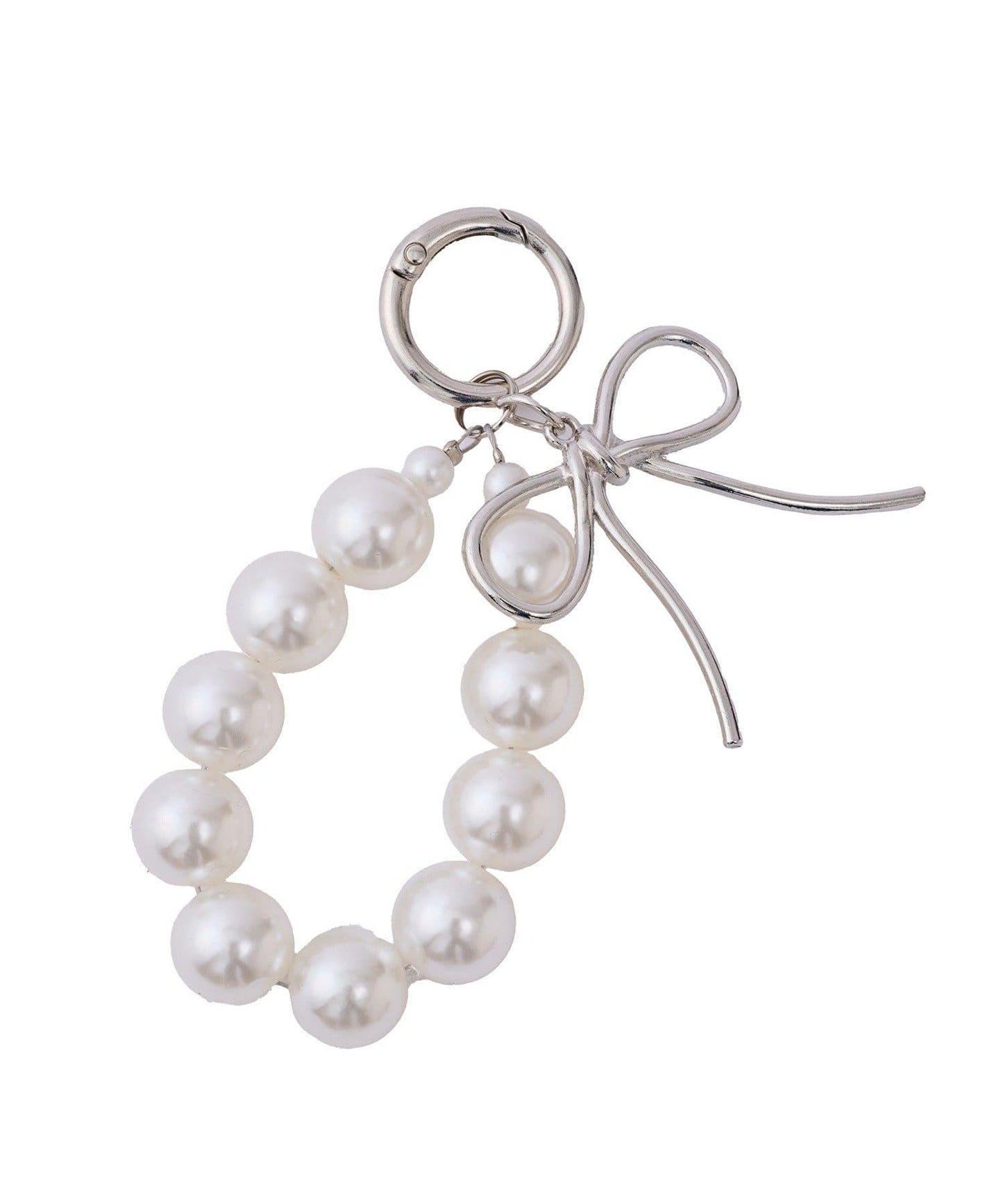 珍珠蝴蝶結掛件