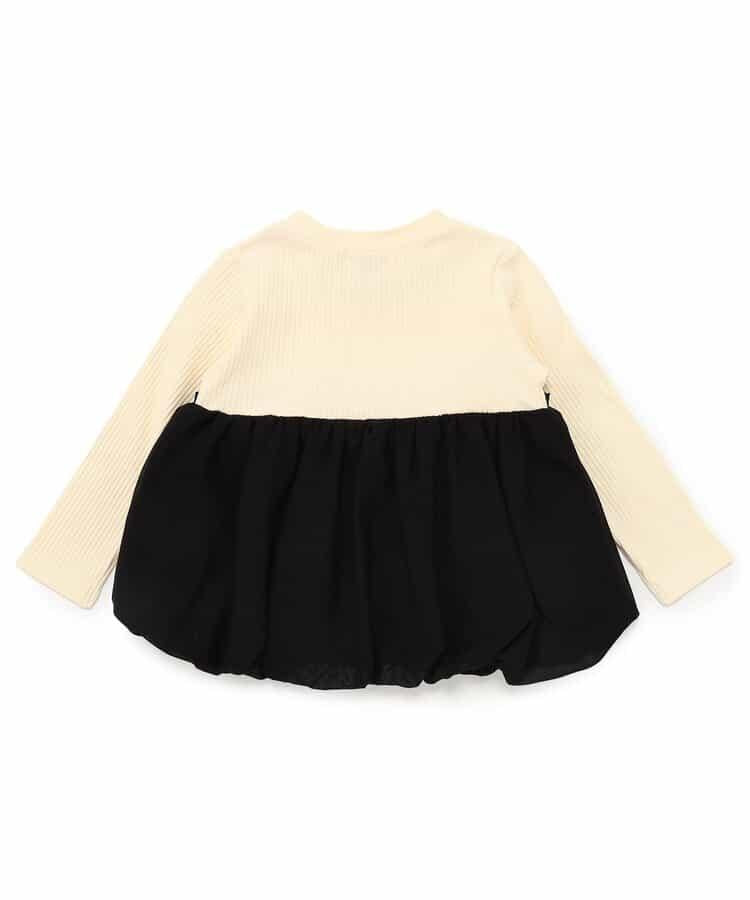 雪紡蓬鬆拼接上衣