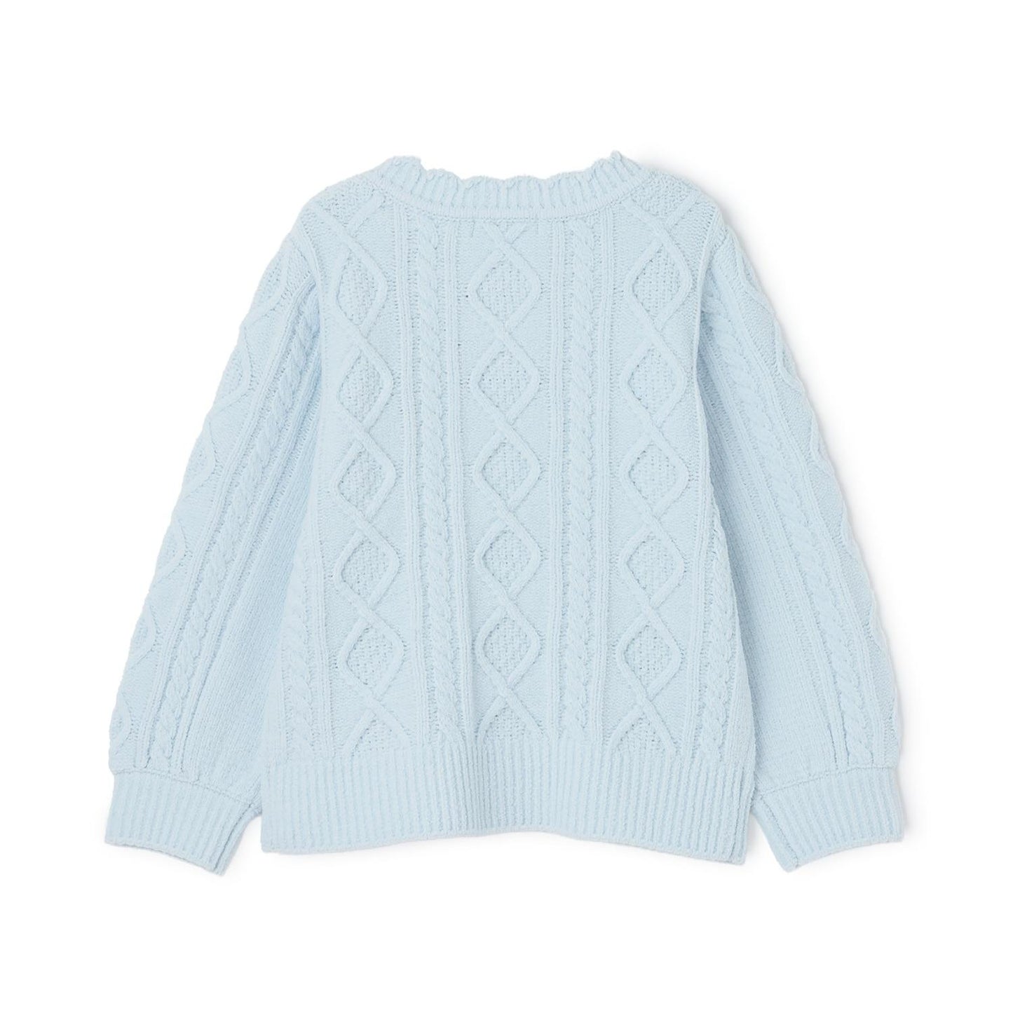 麻花蝴蝶結設計 毛絨針織 套頭衫