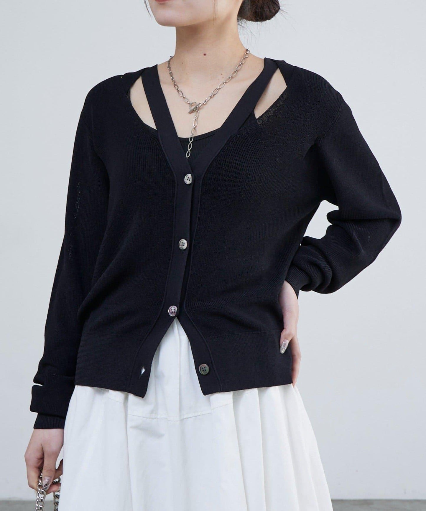 V領設計 針織開衫