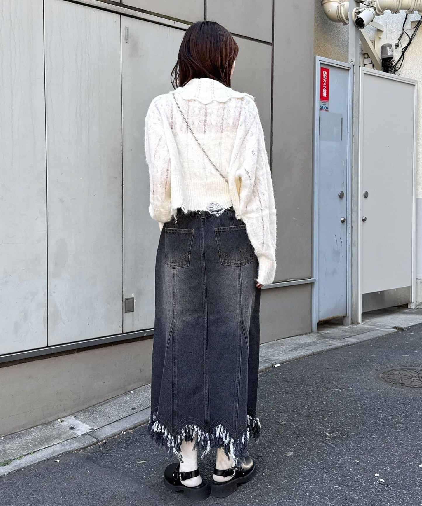 下襬流蘇 美人魚版型 牛仔 半身裙