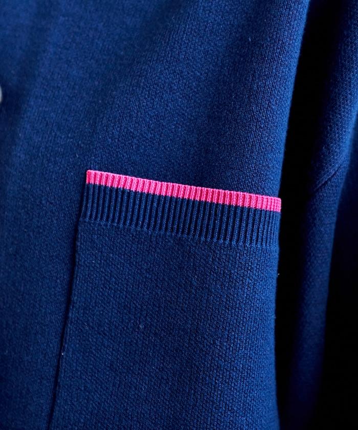 可機洗衛衣感拼色針織開衫