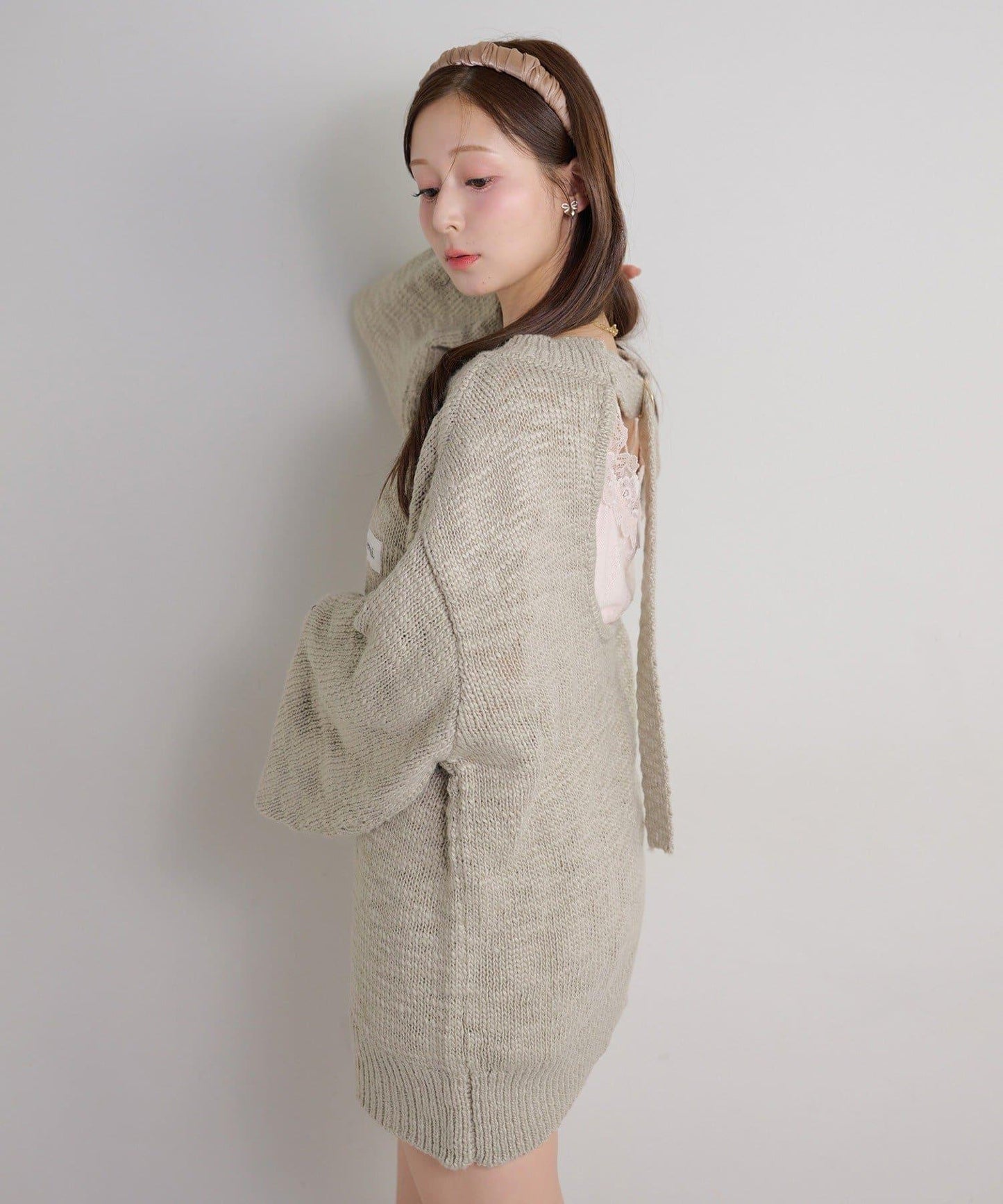 粗節針織 中長款 連衣裙