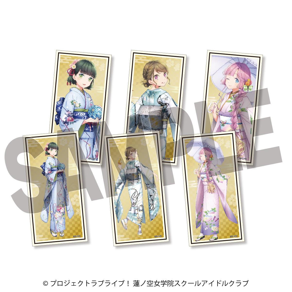 ラブライブ!蓮ノ空女學院スクールアイドルクラブ(LoveLive! 學園偶像計劃 蓮之空女學院校園偶像俱樂部) 加賀友禪聯名系列 第二彈 透明標記貼 全3款 1款2枚裝 OPP 3包入 完整套裝