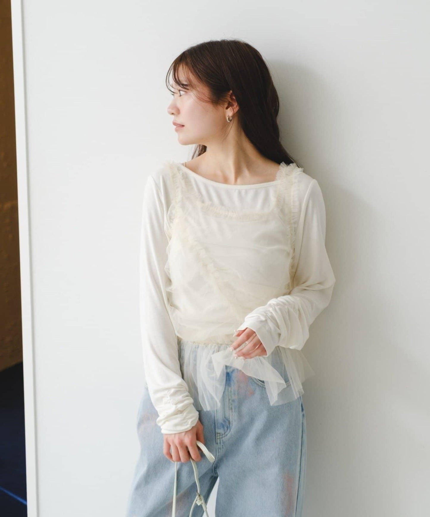 2026SS目錄款 紗網背心×長袖T恤套裝