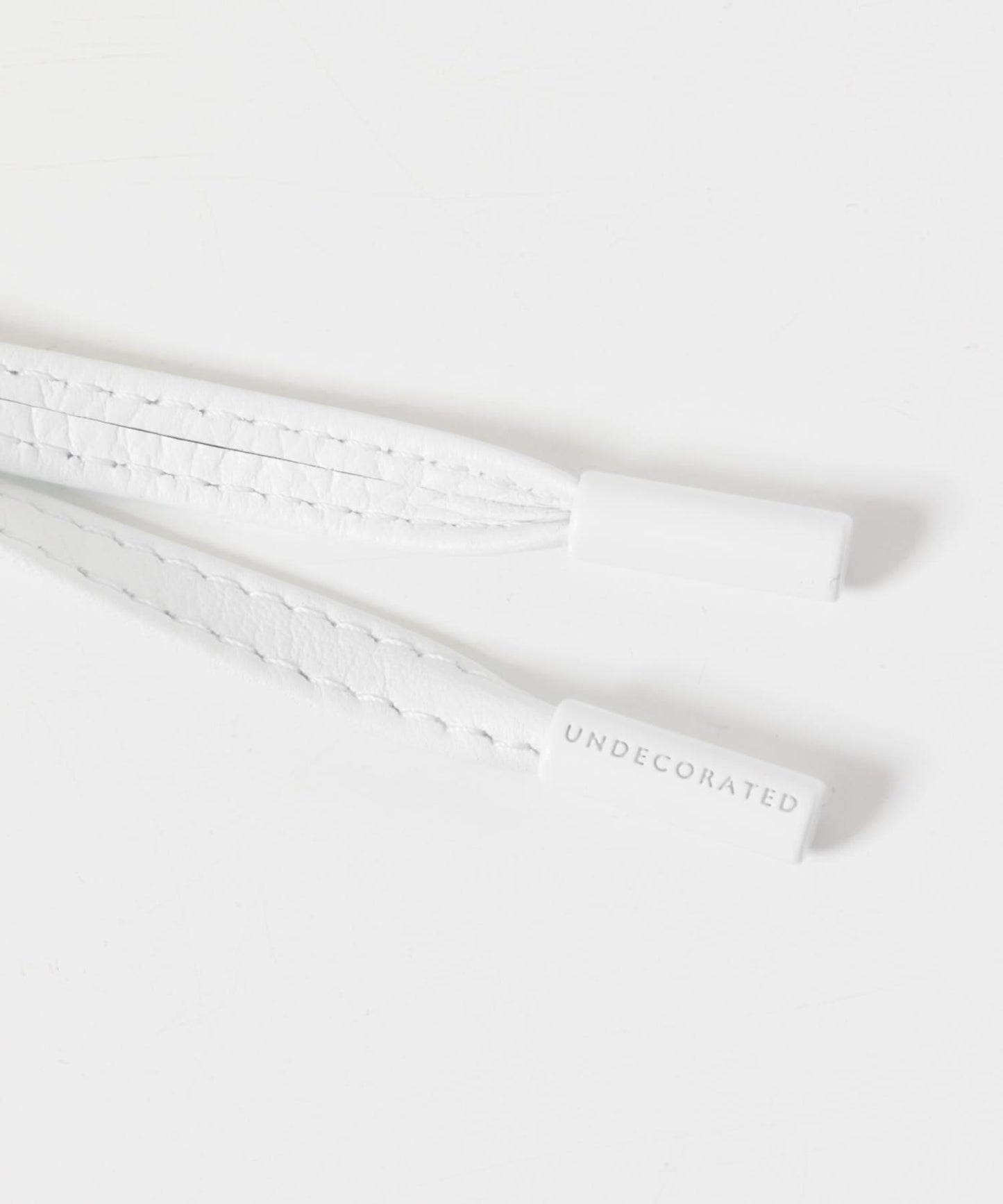 UNDECORATED LEATHER SHOELACES BELT 腰帶