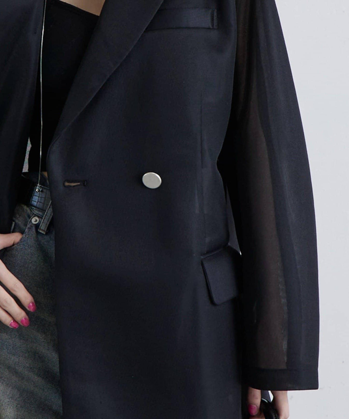 輕薄空氣層面料 寬鬆夾克