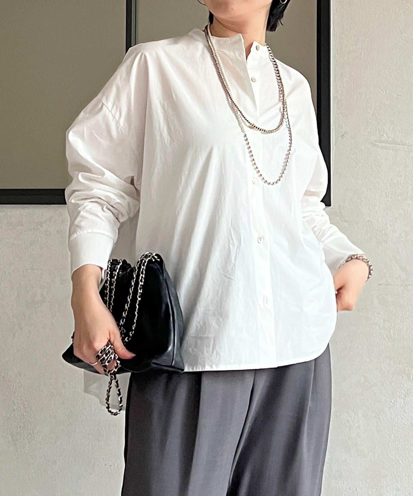 後褶設計襯衫