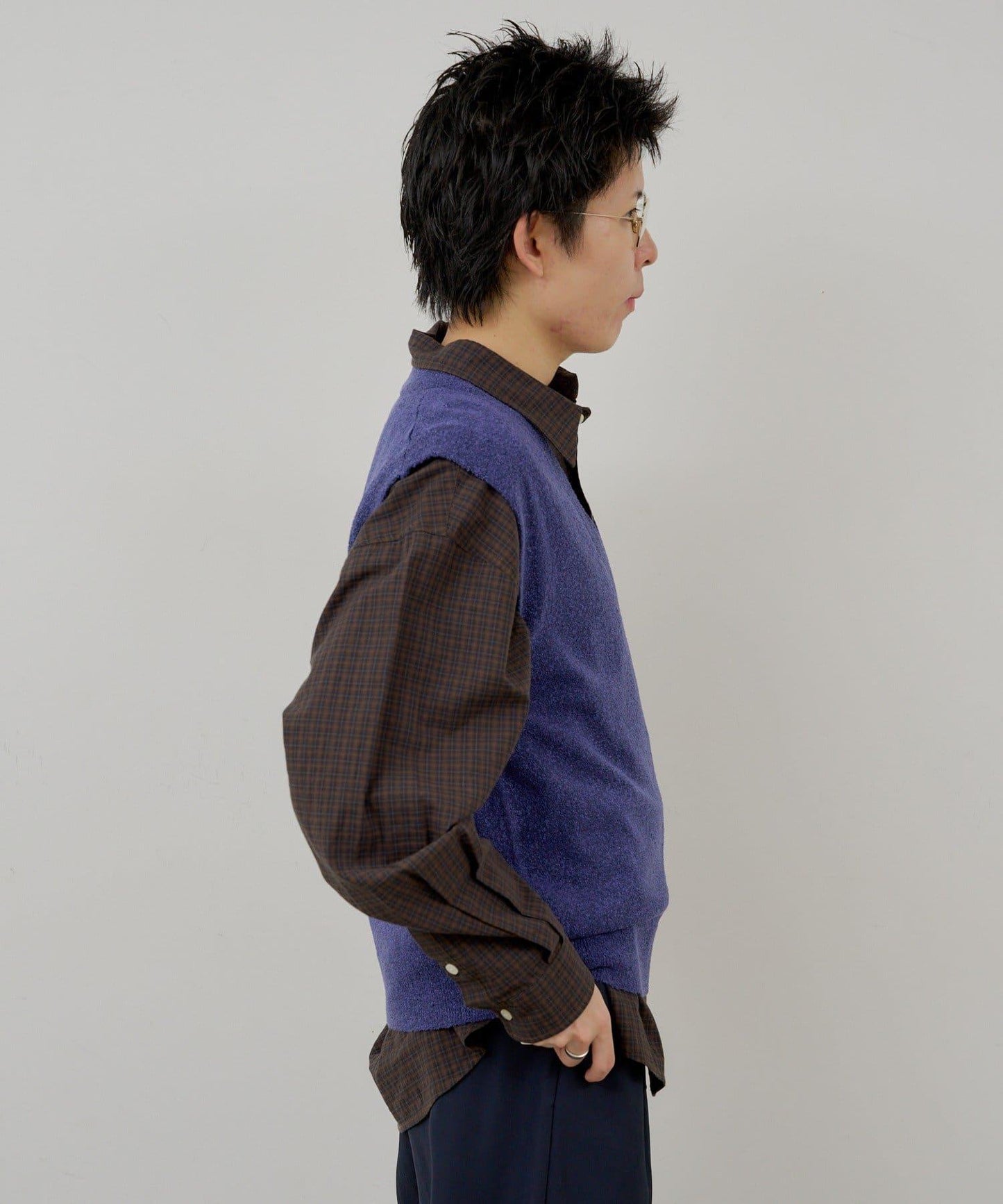 WHIMSIC 圈圈呢V領針織背心