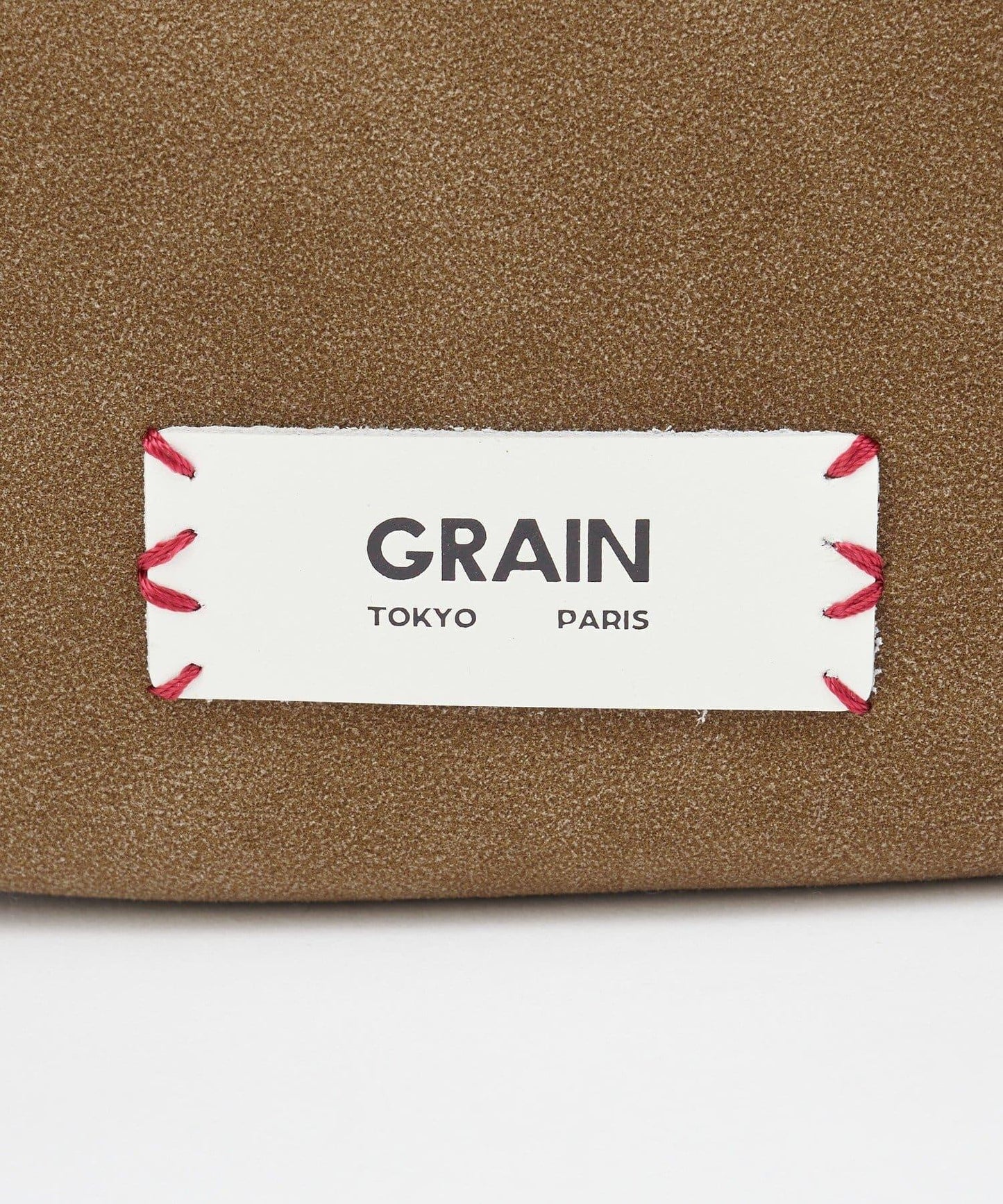 GRAIN/グレイン 麂皮拼接網紗手提包