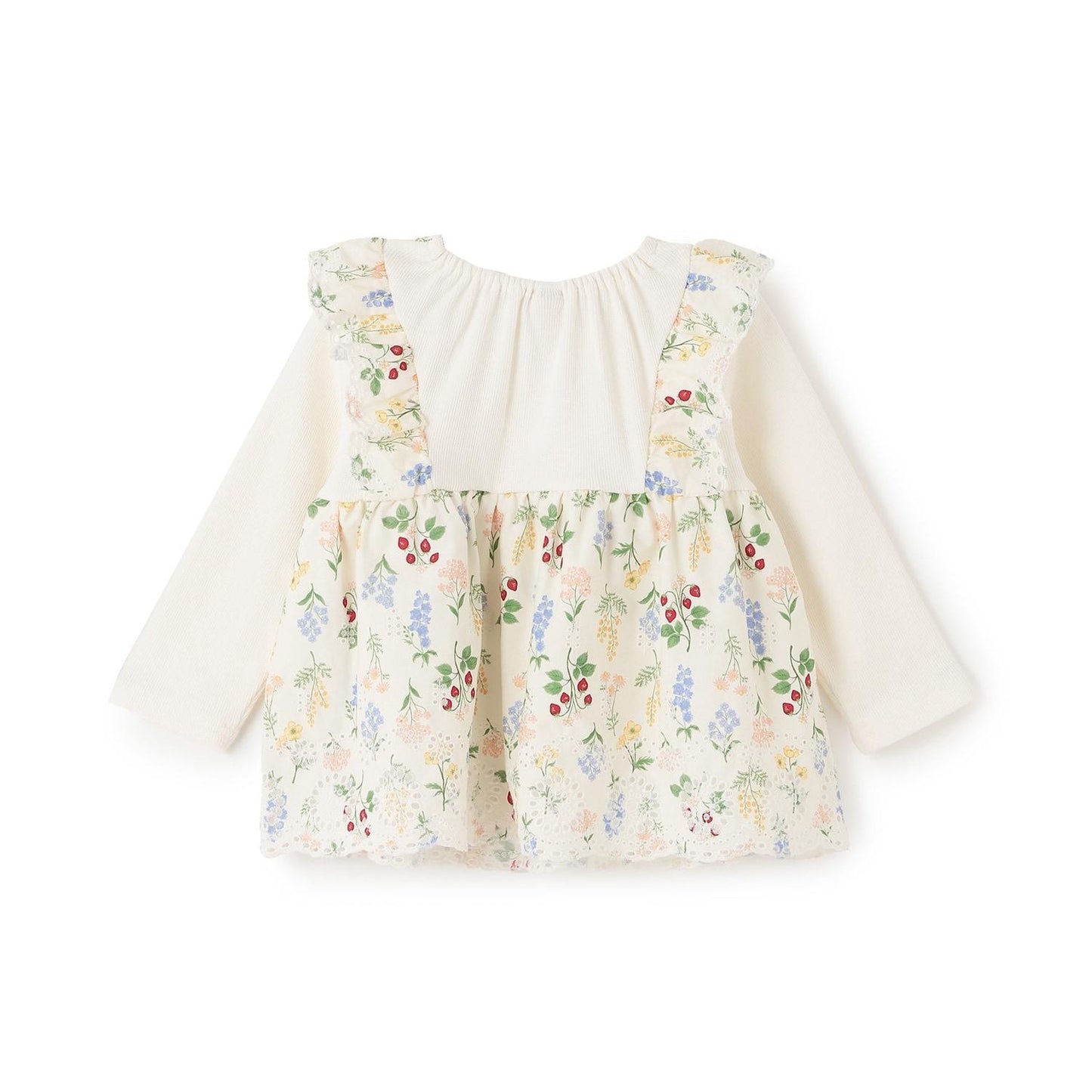 Link 肩部荷葉邊 長袖 中長款上衣