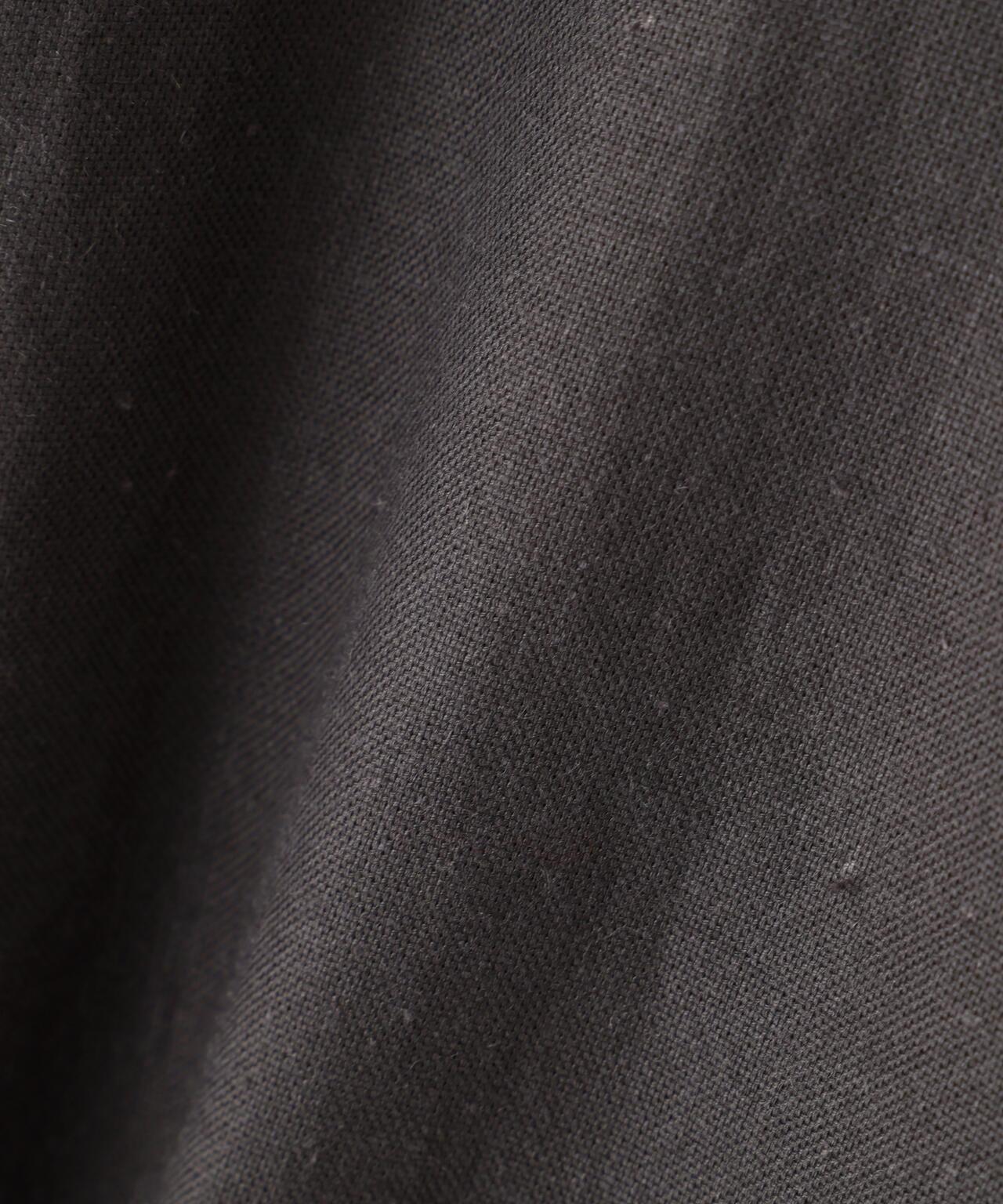 苧麻帆布無領夾克