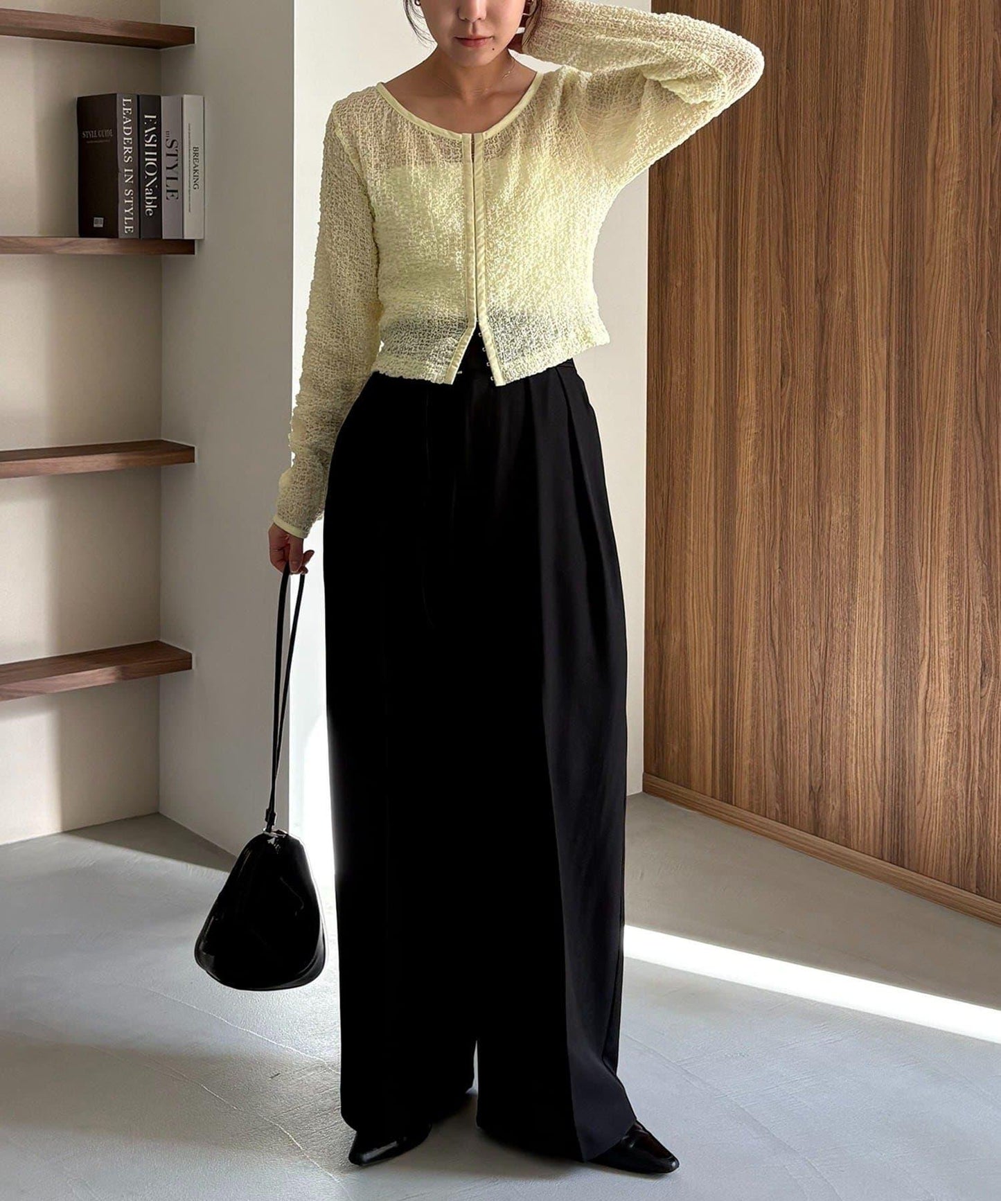 抽褶按扣設計 女式襯衫