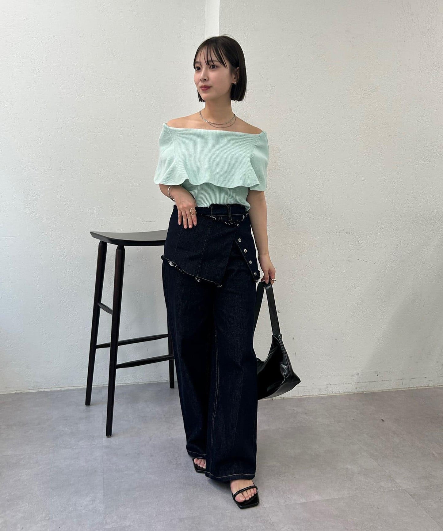 mystic 斗篷領 針織上衣