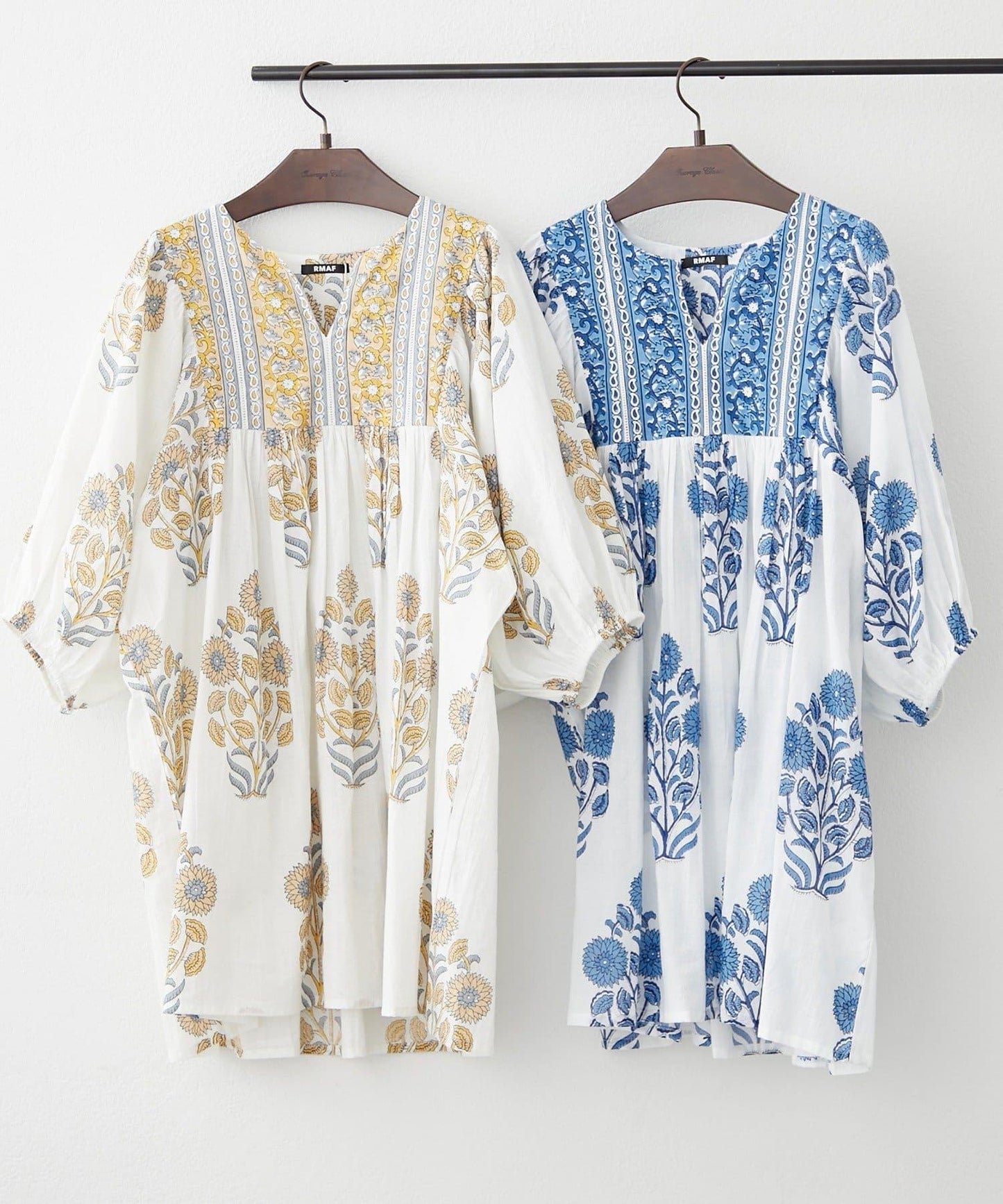 花卉圖案長款設計 襯衫上衣