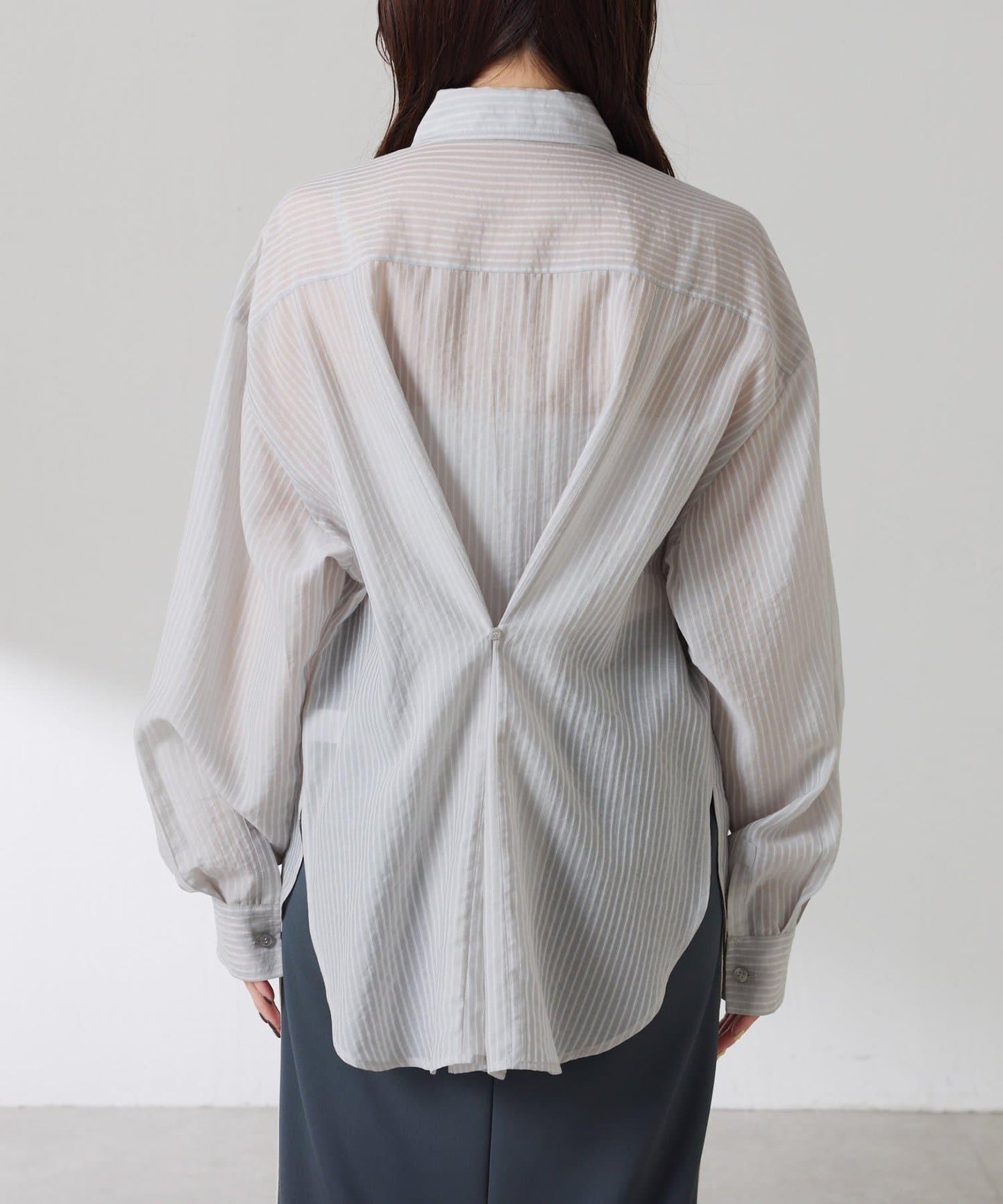 適合換季 透感條紋襯衫