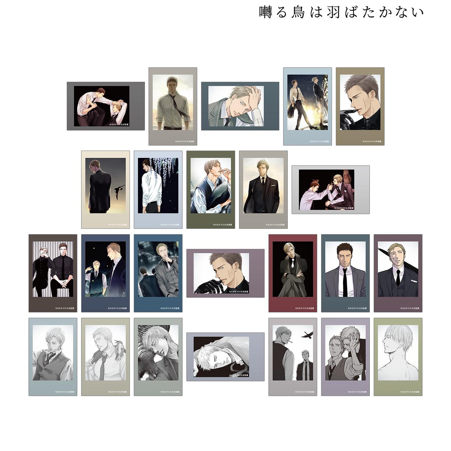 《鳴鳥不飛》(鳴鳥不飛) 插畫風拍立得卡片 3枚套裝 盒裝(8包入)