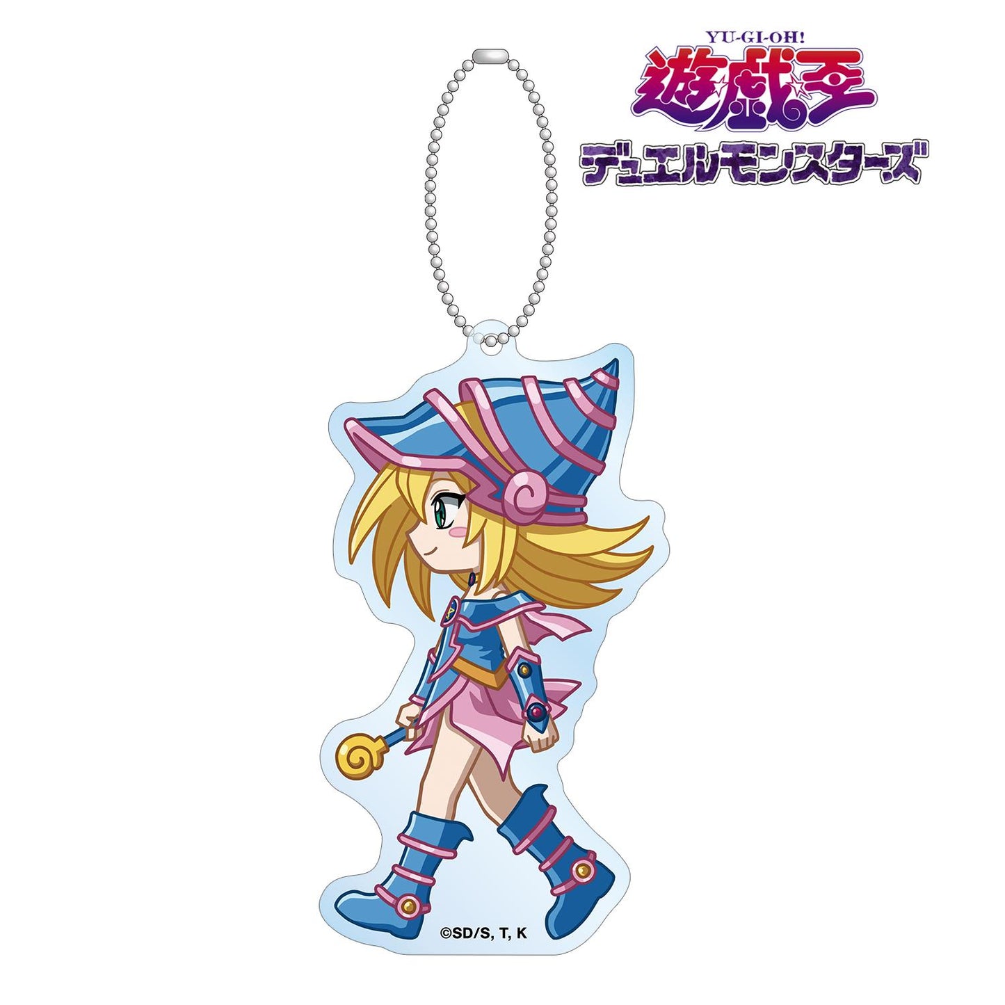 遊☆戱☆王デュエルモンスターズ(遊戲王決鬥怪獸) Q版角色系列 ブラック・マジシャン・ガール 大號亞克力鑰匙扣