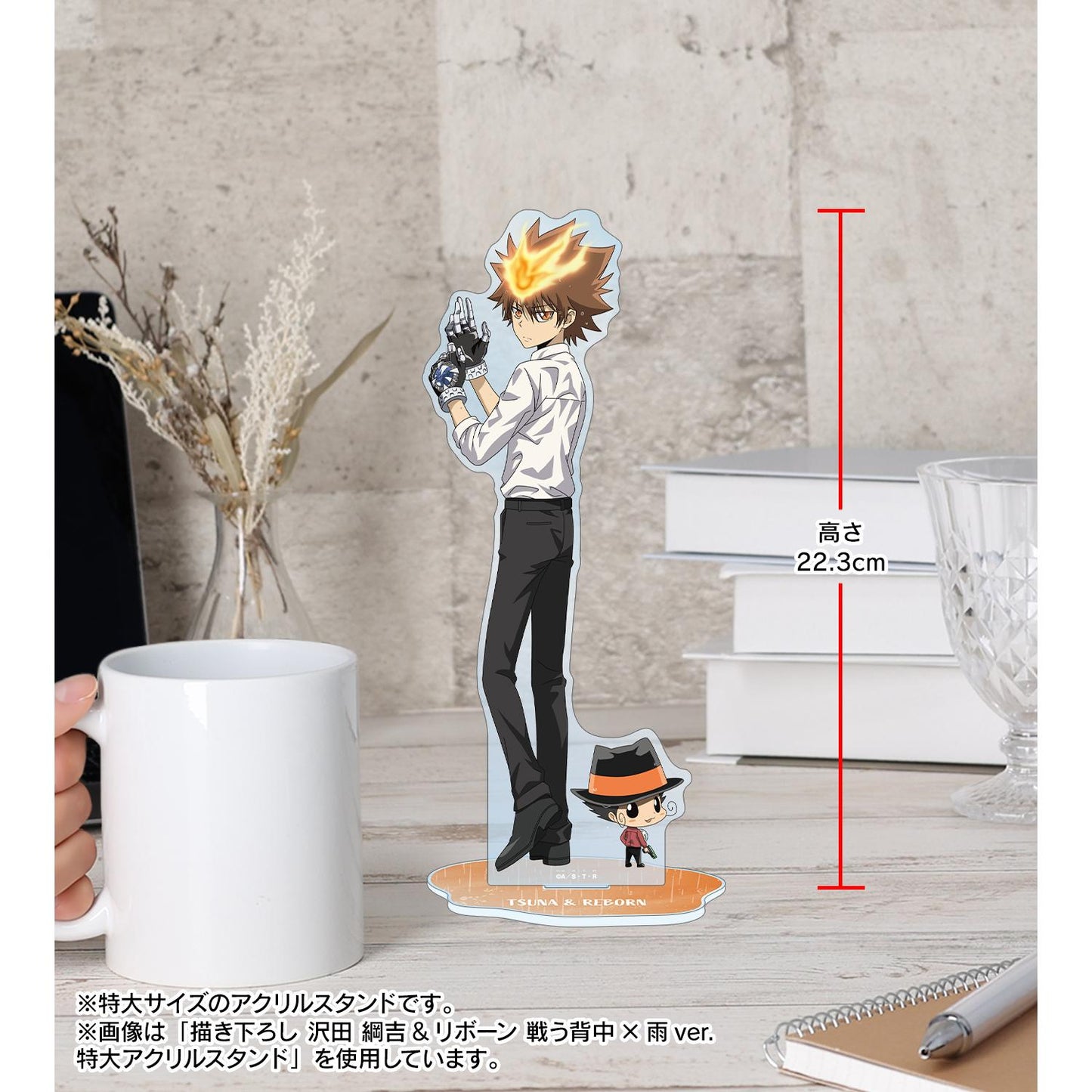 《家庭教師HITMAN REBORN!》(家庭教師HITMAN REBORN!) 繪製插畫系列 XANXUS(10年後) 特大亞克力立牌 戰鬥背影×雨ver.