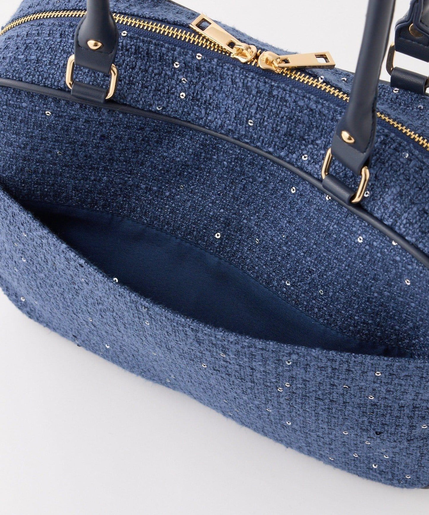 Seemi 粗花呢方形波士頓包