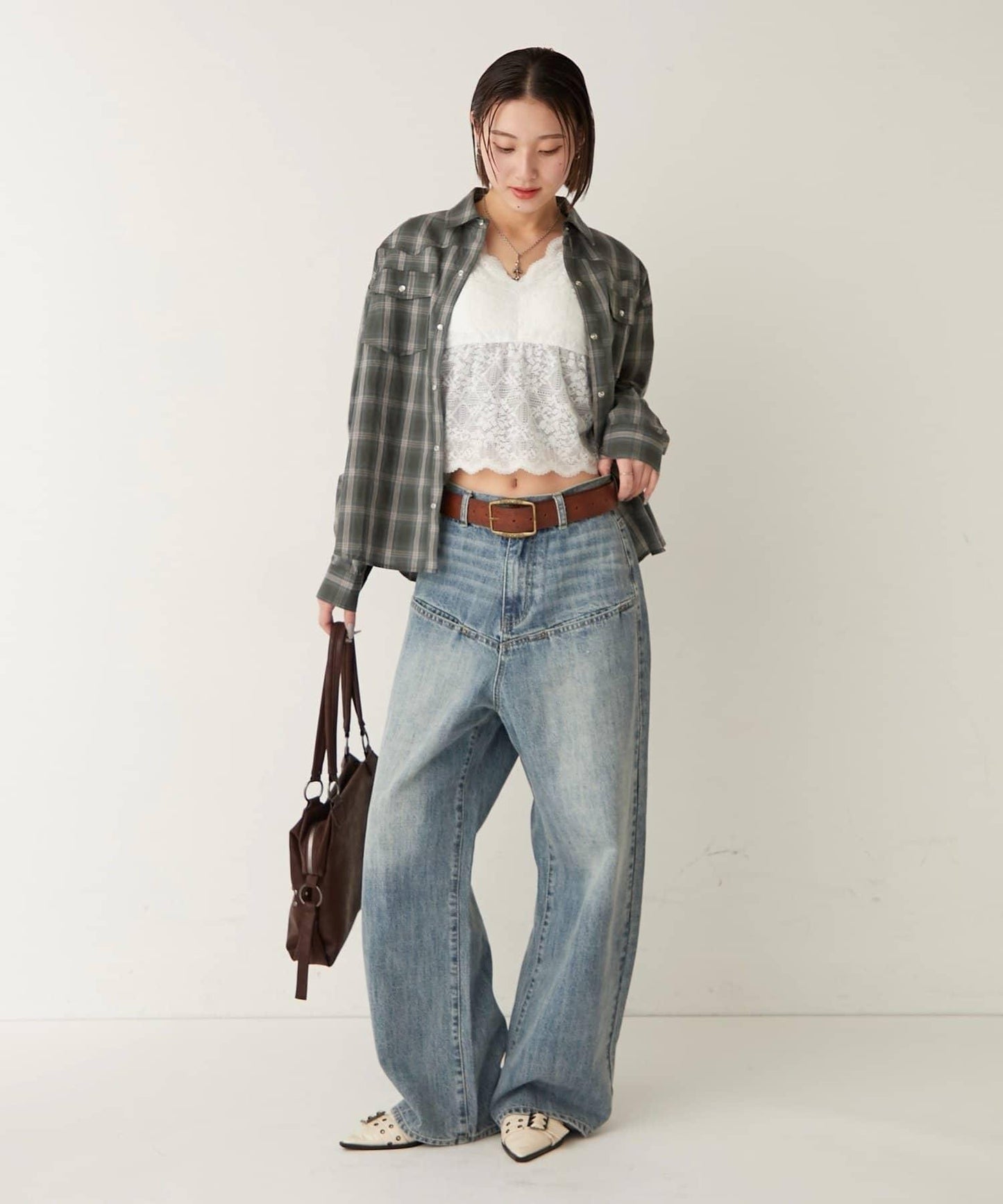 格紋西部風襯衫