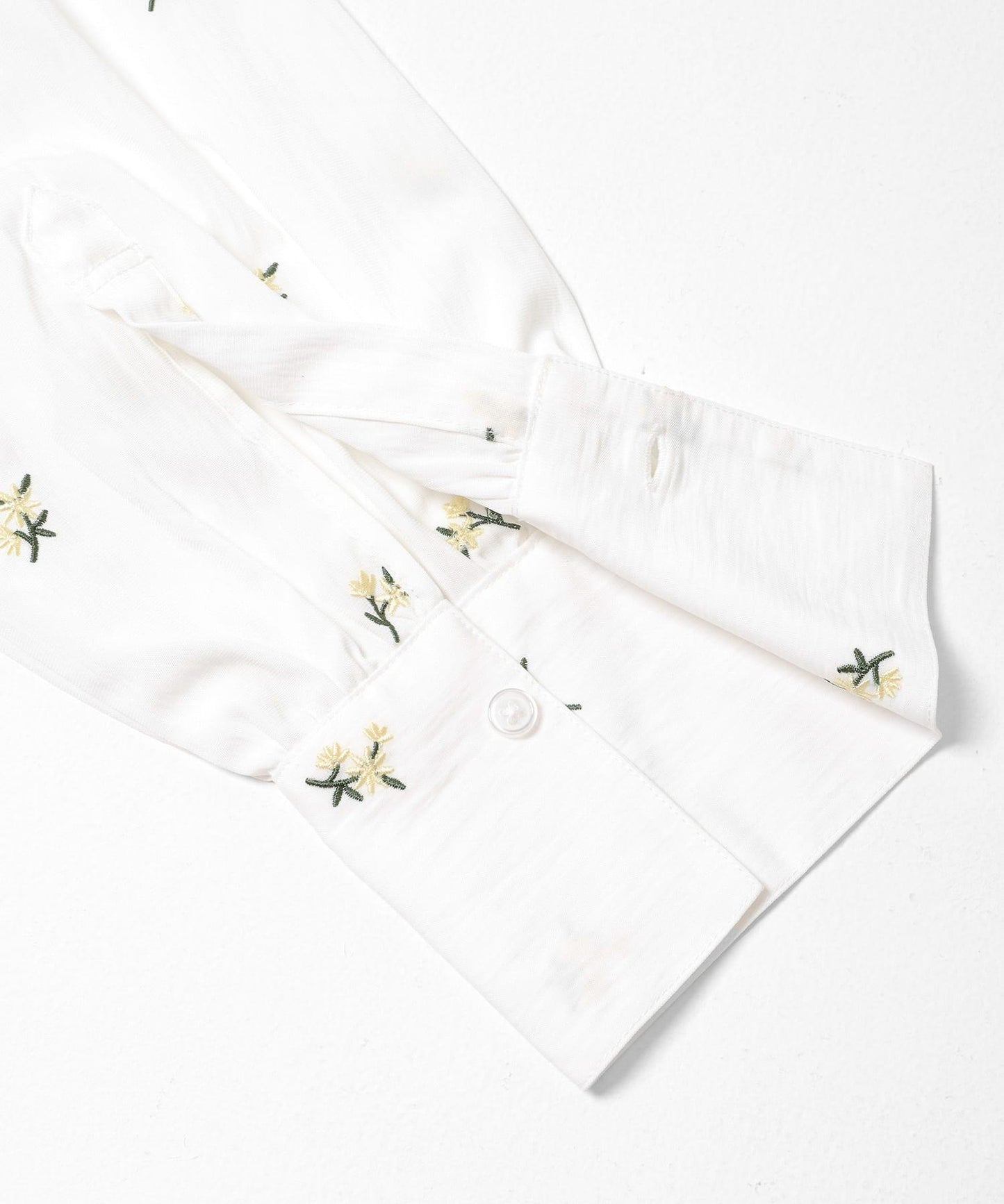 花卉刺繡 短款 襯衫