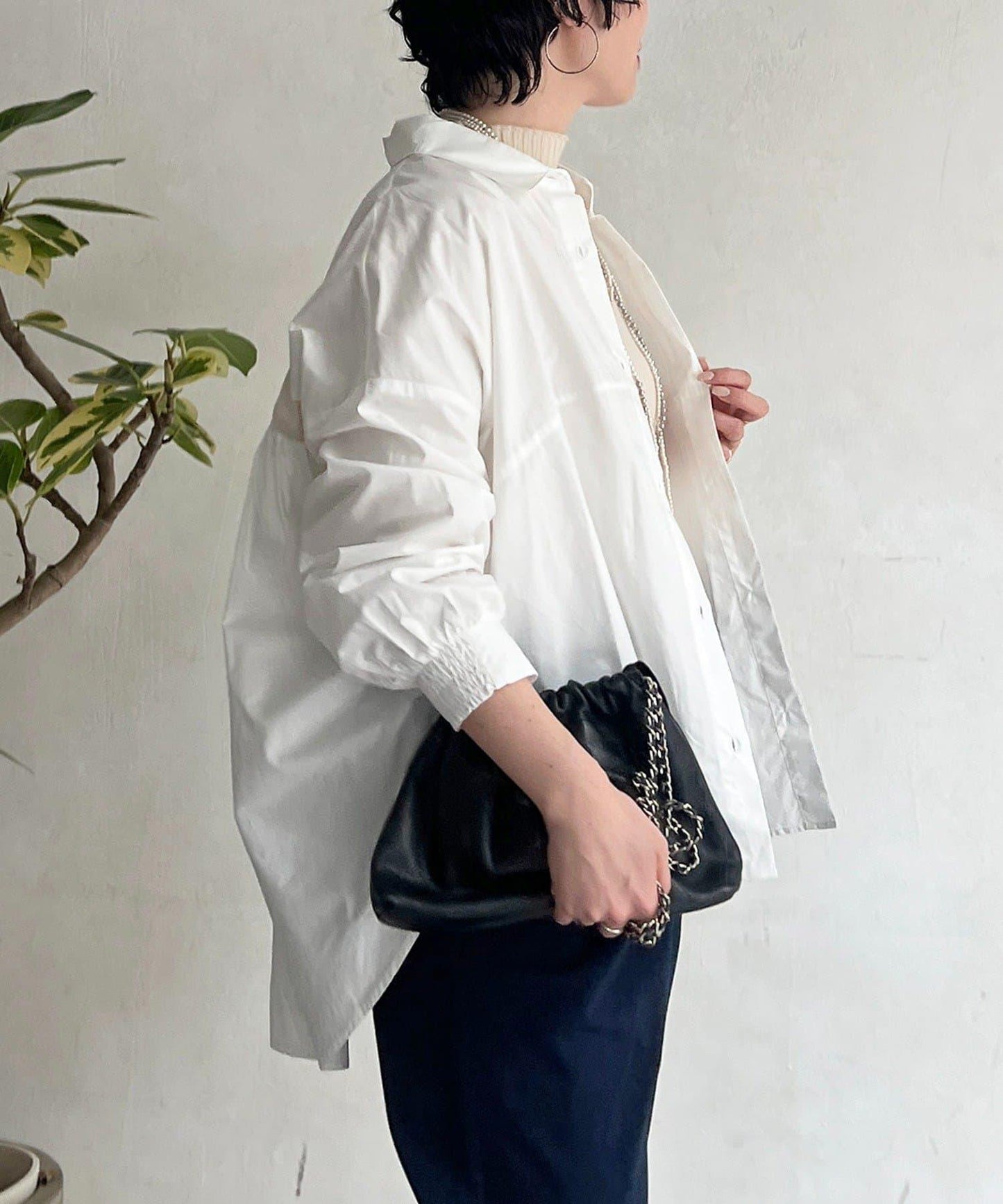 後背拼接設計襯衫