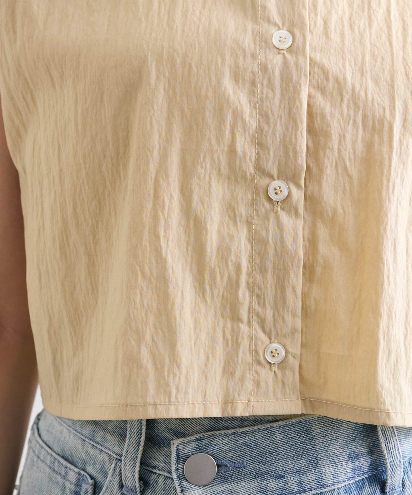 mystic 後背設計短款襯衫