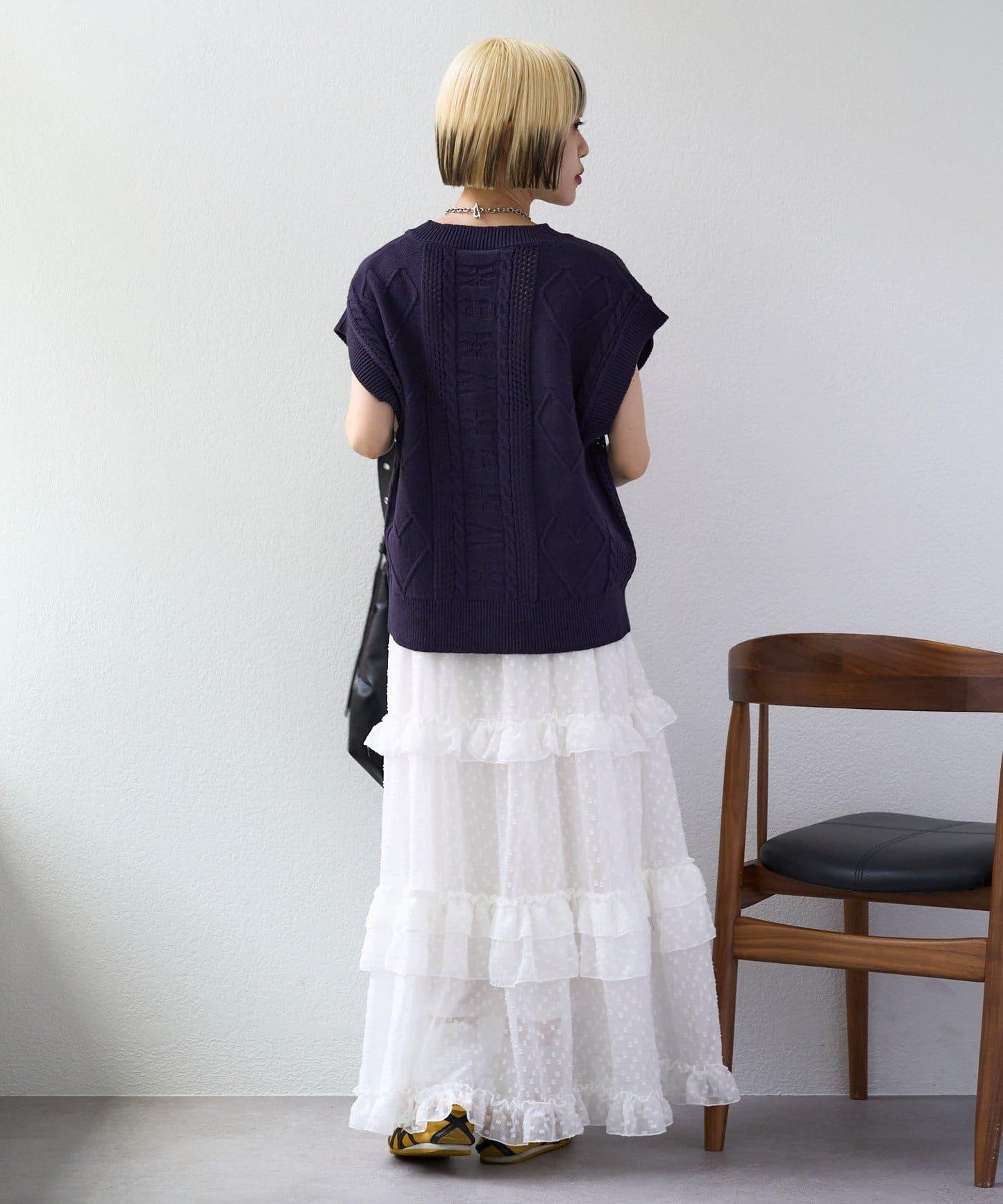 w closet 愛心刺繡 針織背心