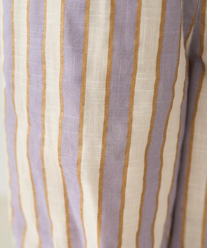 印度條紋印花休閒褲