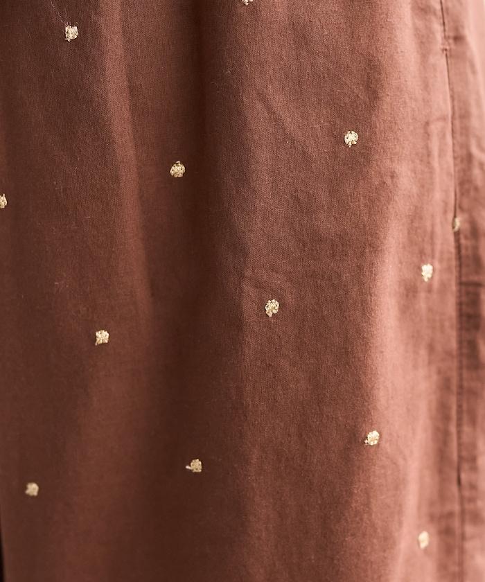 印度工藝拉梅亮點刺繡 鬆緊設計 可成套搭配 休閒褲