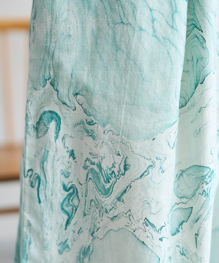 印度大理石紋印花 休閒褲