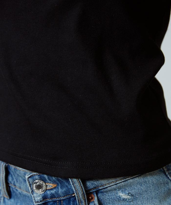 領口蕾絲拼接 長袖 T恤