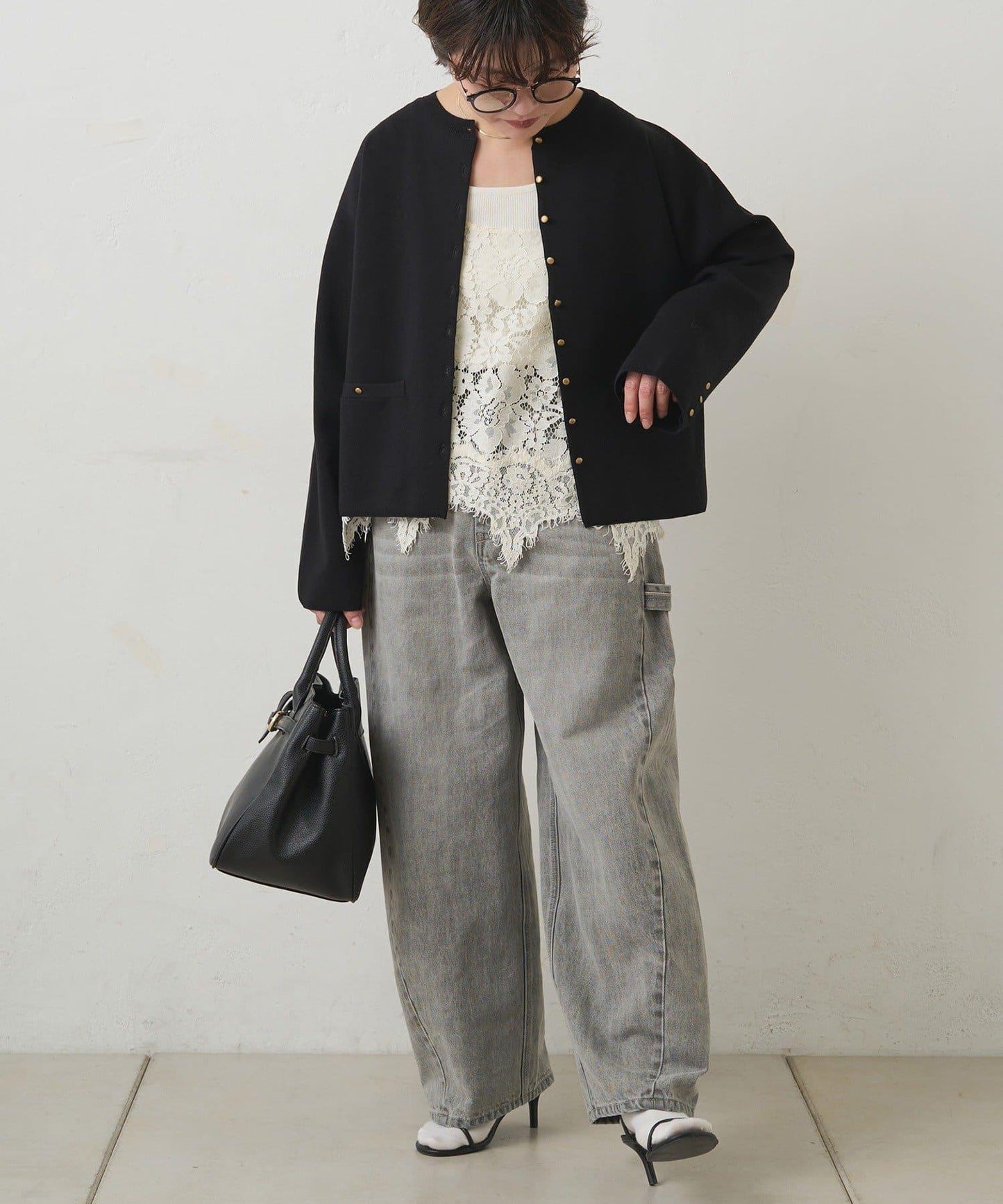 可手洗 米蘭羅紋 針織開衫