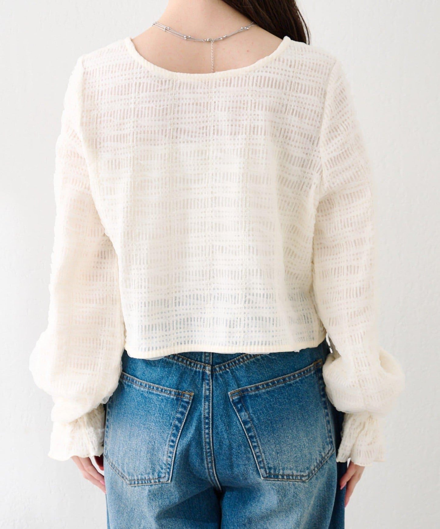 網紗蝴蝶結襯衫