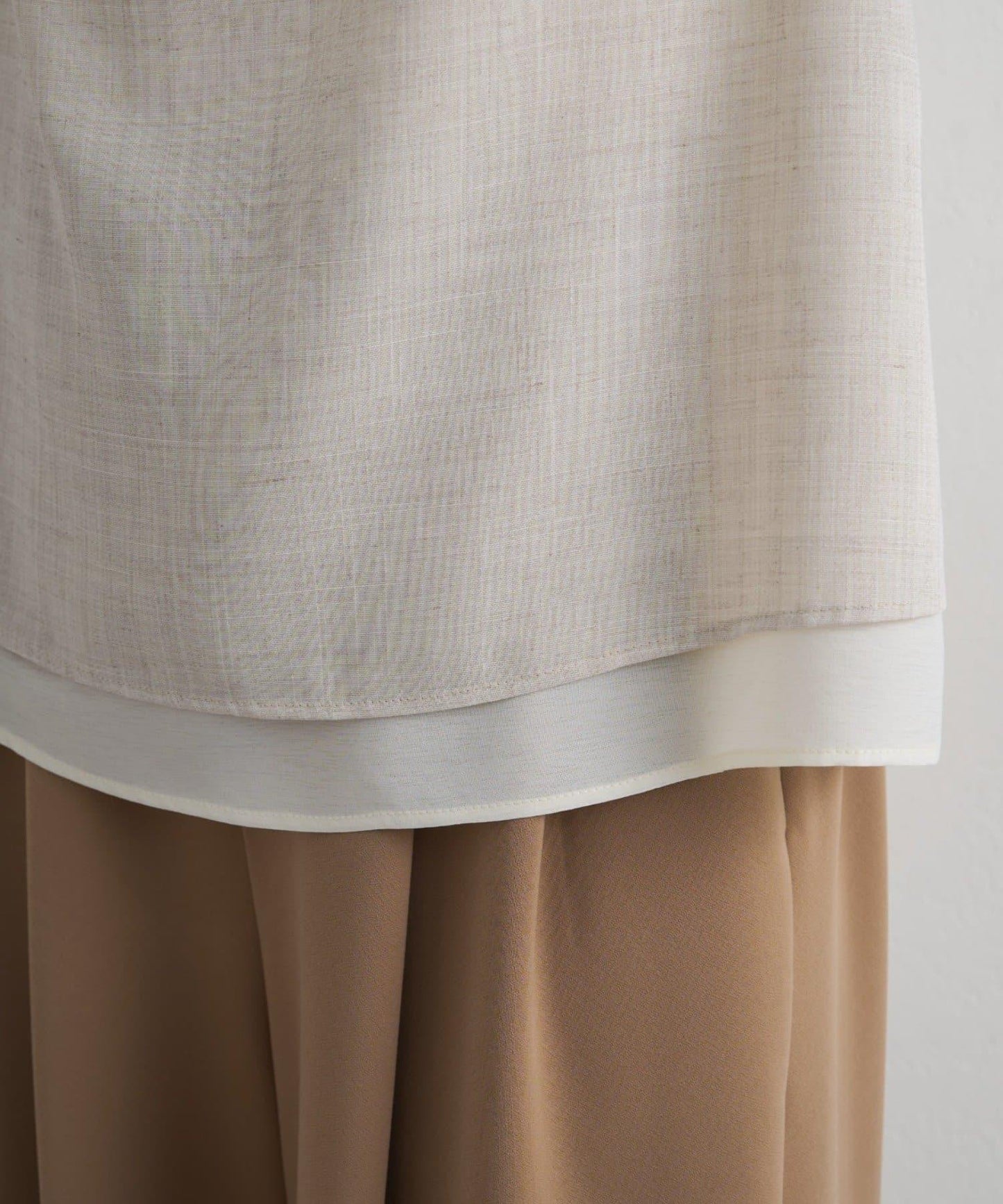 麻質感垂墜襯衫