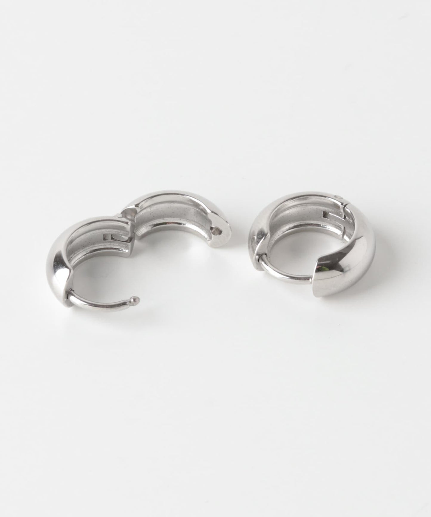 不鏽鋼 飽滿迷你圓環耳環