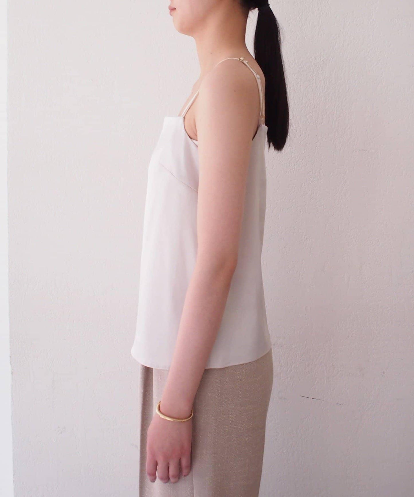 Atelier N5/アトリエヌメロサンク 緞面吊帶背心