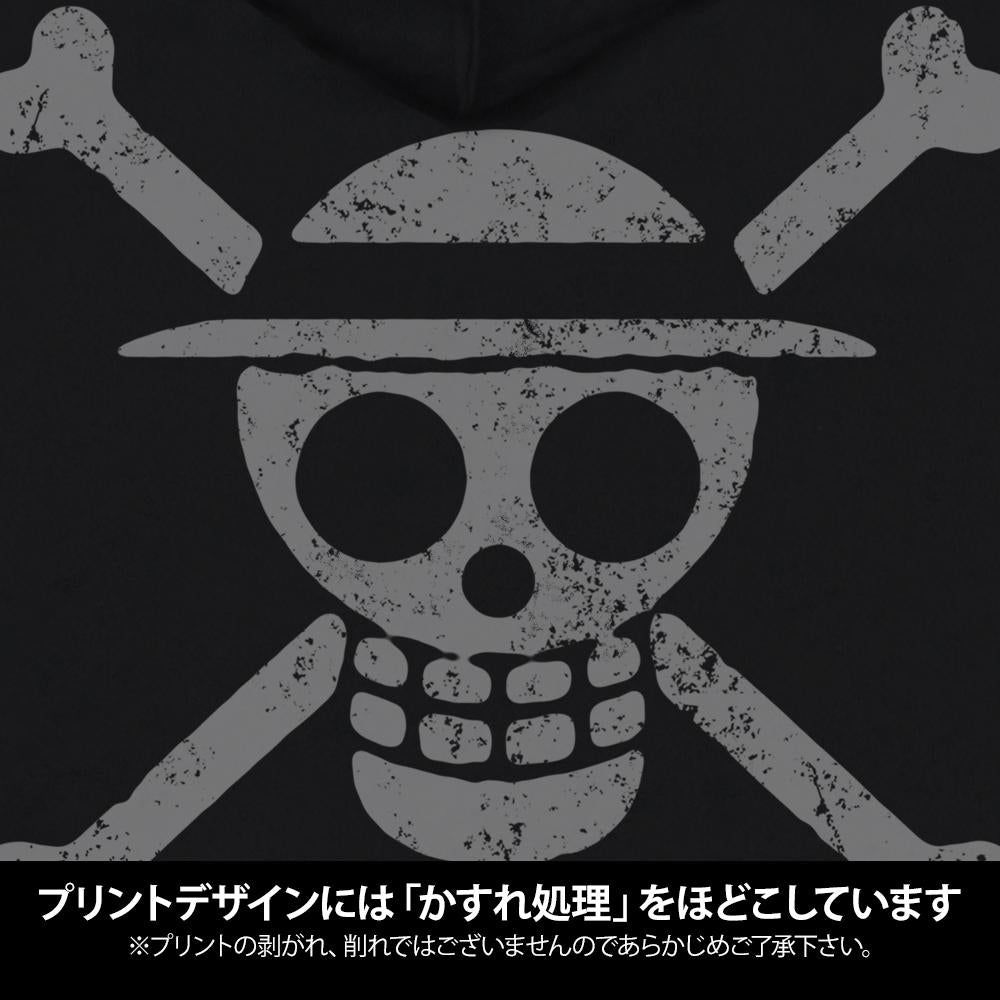 ワンピース(海賊王) 麥わらの一味 拉鍊連帽衛衣 L碼 MIX GRAY款