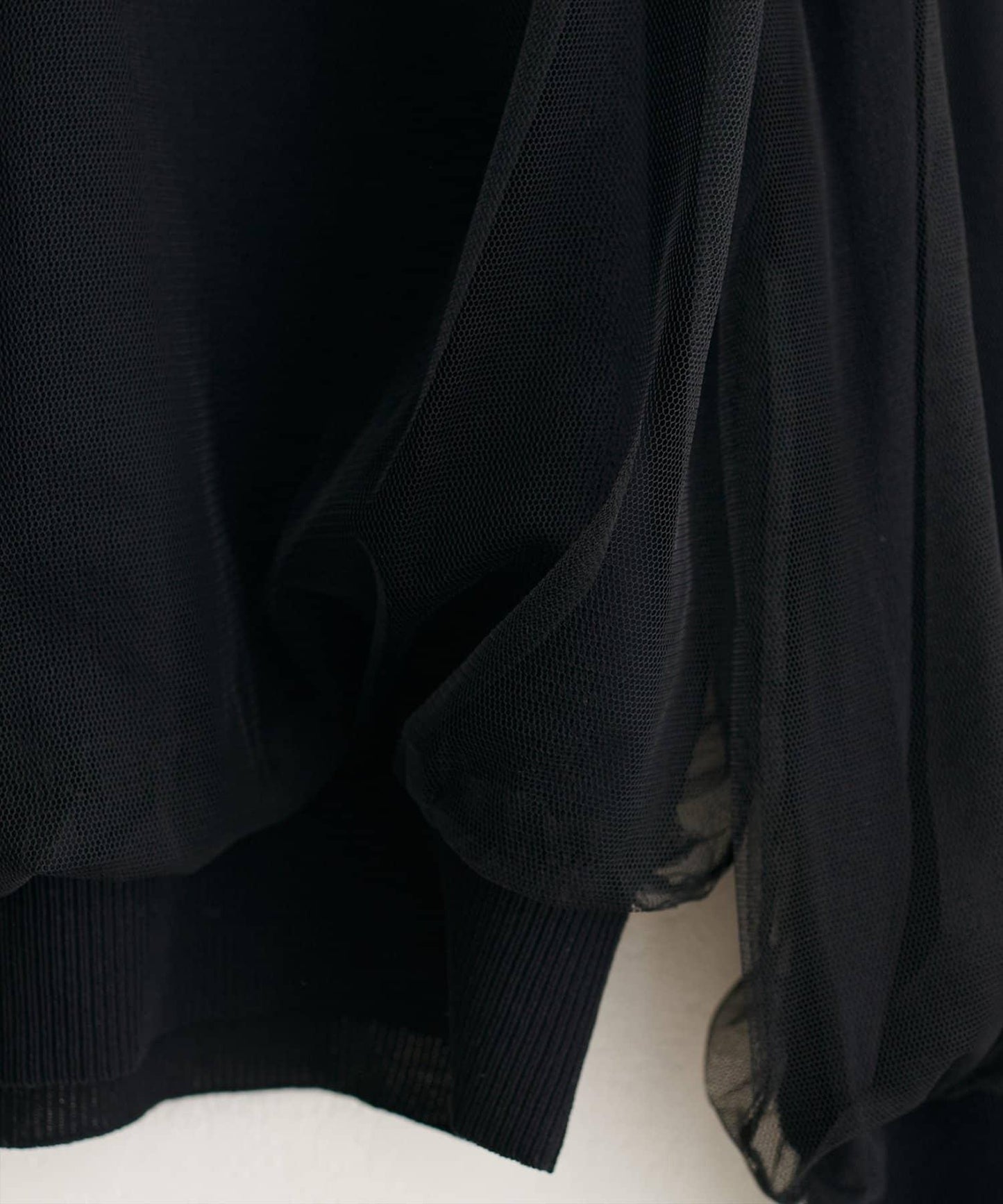 網紗拼接針織套頭衫