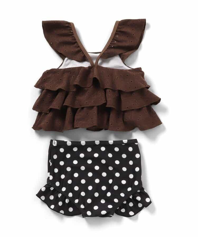 層疊蕾絲設計分體泳衣