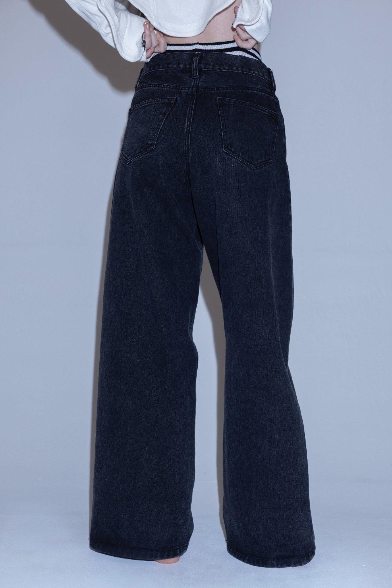 Angle denim pants 牛仔褲