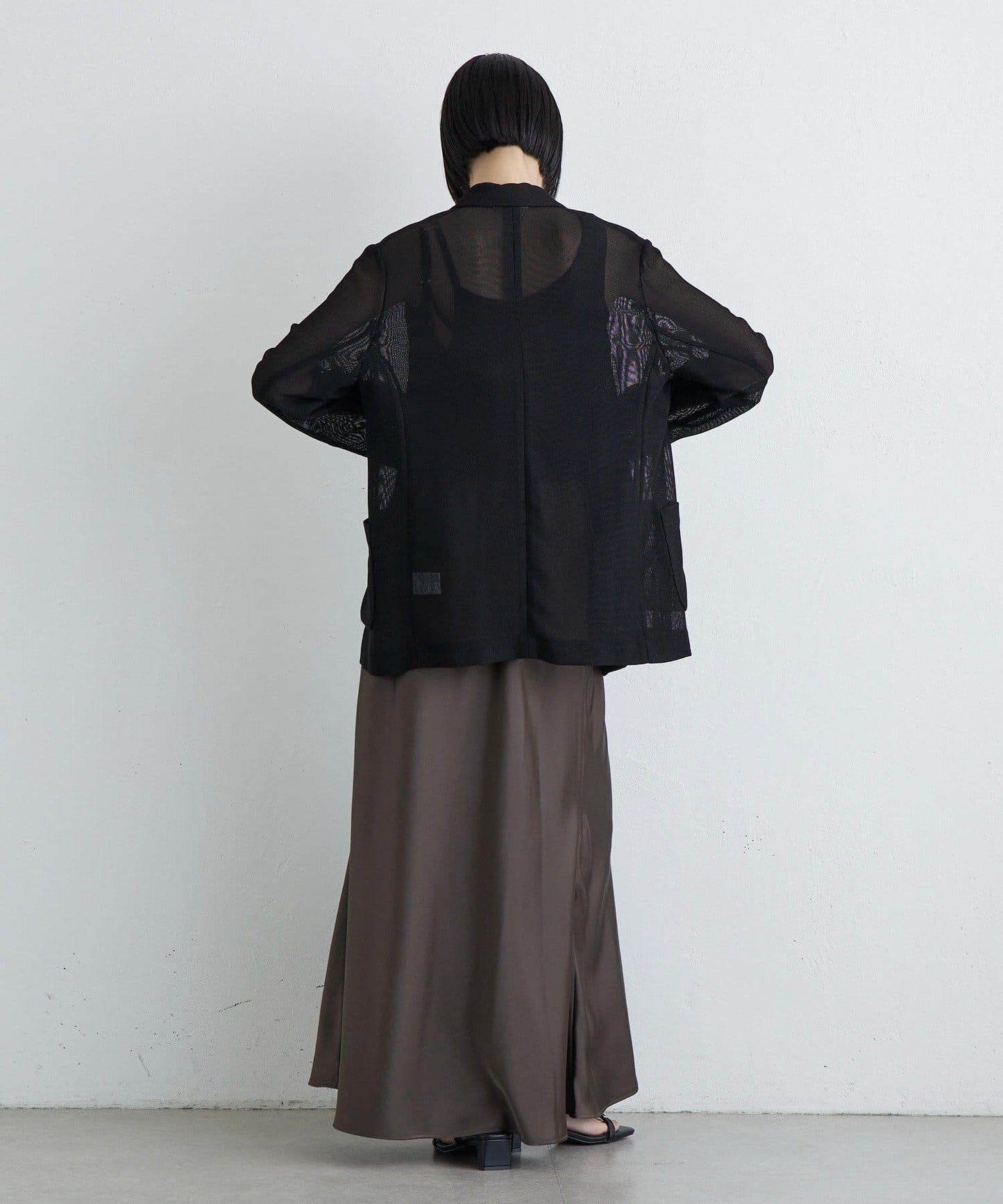 網眼雙排扣西裝外套