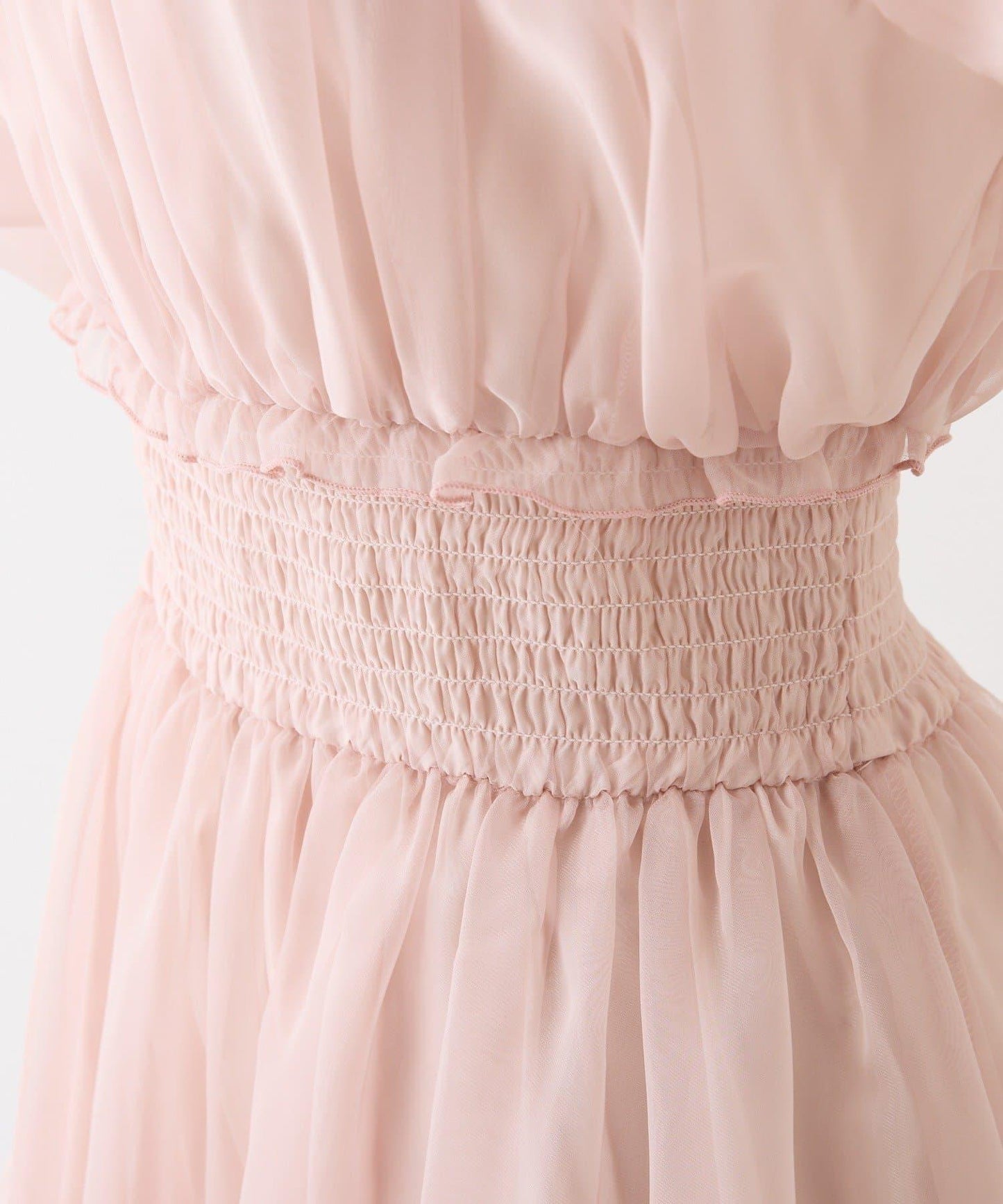 甜美荷葉邊短袖長款上衣