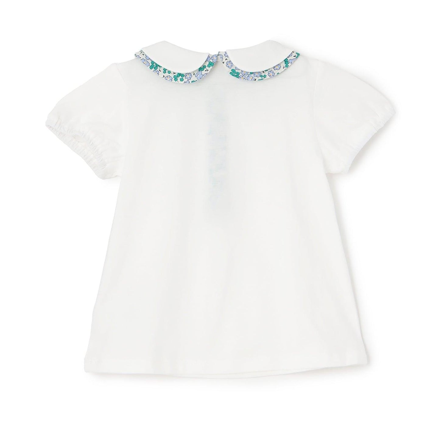 小花圖案拼接襯衫