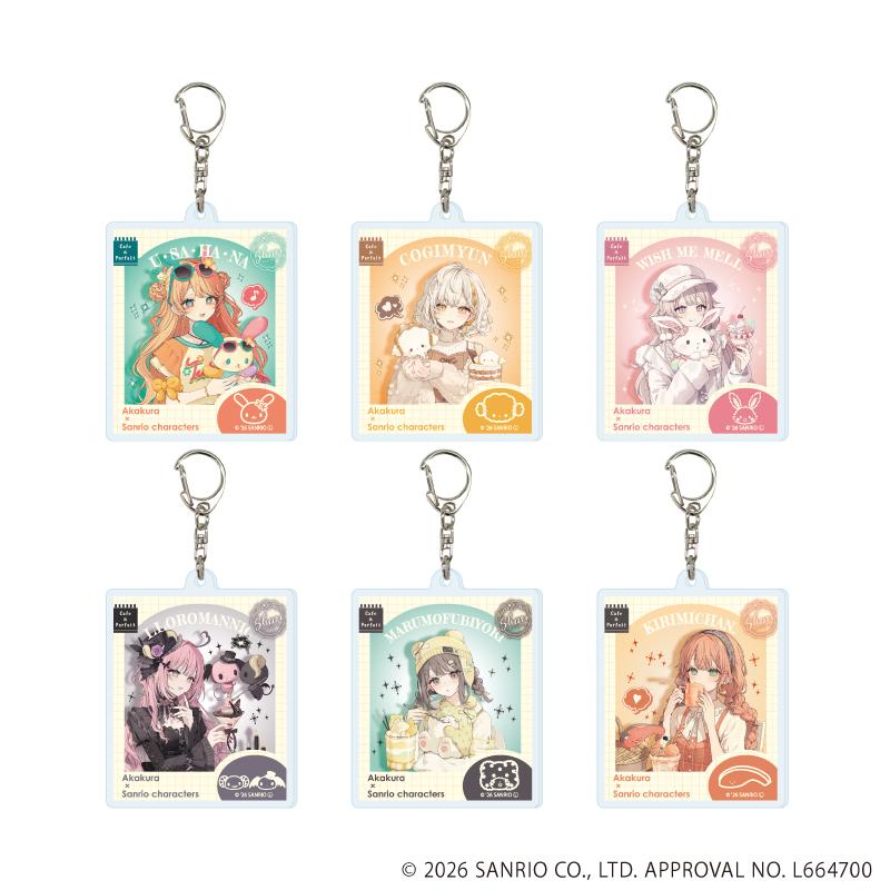 三麗歐(三麗歐) 亞克力鑰匙扣 06款 6種完整套裝